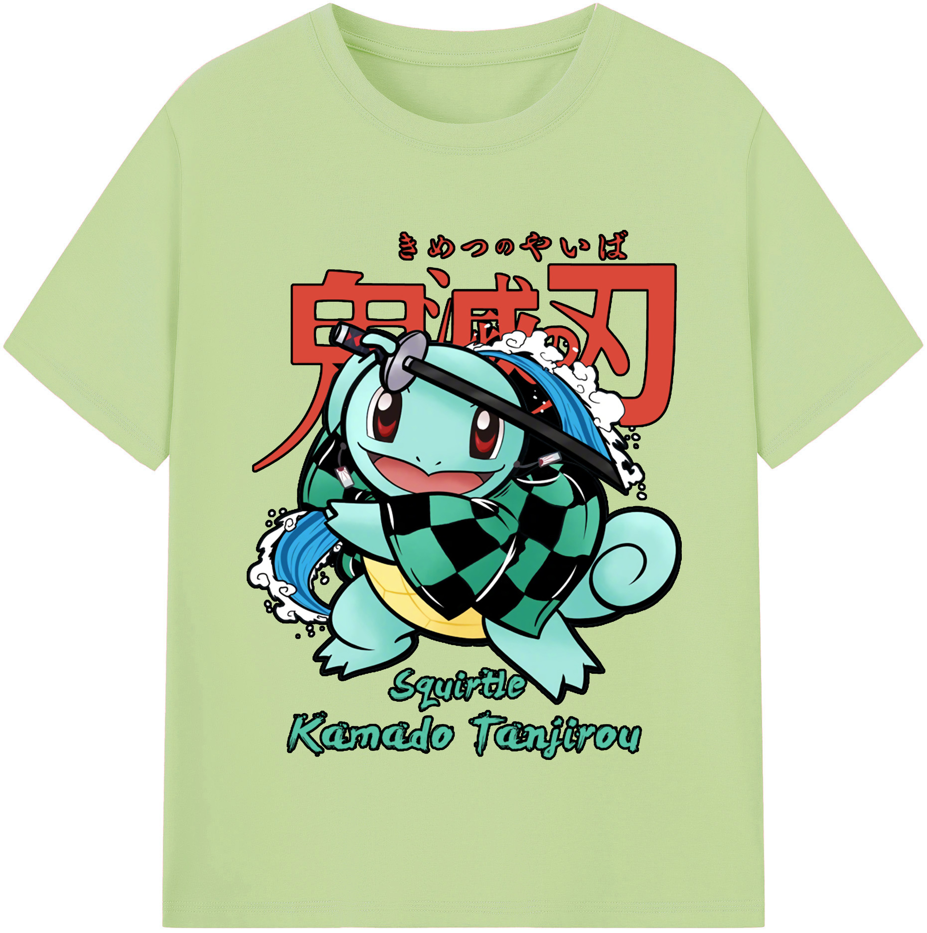 （画像用） 鬼滅の刃 竈門 炭治郎／かまど たんじろう Kamado Tanjirou 綿100％半袖Tシャツ（フロントプリント）